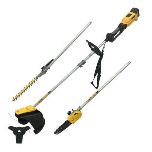 BKR 4-in-1 Multi-Function Brush Cutter: Cordless Trimmer, Chainsaw, Edger - Electric Garden Tool with String Trimmer and 3-Tooth Blade, 20V Cordless, LG1044