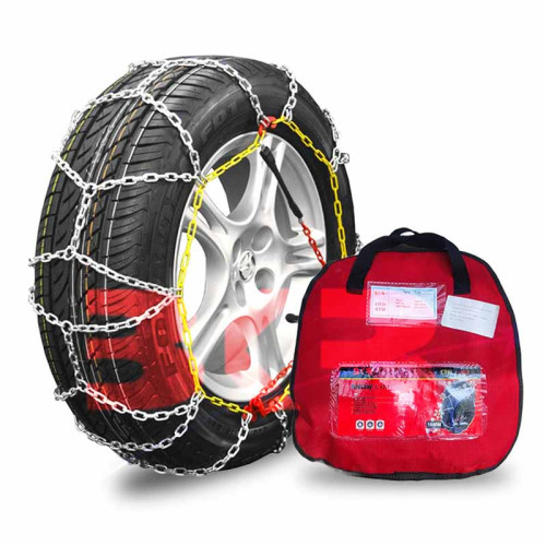BKR Snow Chain 1 pair (2pc in each pair) Carbon Steel 16mm for Thar Old, Safari, Scorpio Old, Harrier, Volvo XC-60, Isuzu D-Max also for 15"-16" & 17"-18" Tyres- FREE 2 bungee ropes with 1pair of gloves CA0149/450