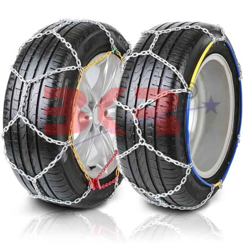 BKR Snow Chain 1 pair (2pc in each pair) Carbon Steel 12mm for Altroz, Swift, Dzire, Etios, Ritz, I10, Celerio, Wagon R also for 13" 14" & 15" Tyres- FREE 2 bungee ropes with 1pair of gloves CA0076/KN60