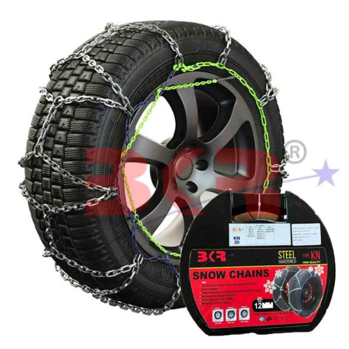 BKR Snow Chain 1 pair (2pc in each pair) Carbon Steel 12mm for Alto800, K10, Eon, also for 12" to 13" Tyres- FREE 2 bungee ropes with 1pair of gloves CA0075/KN20