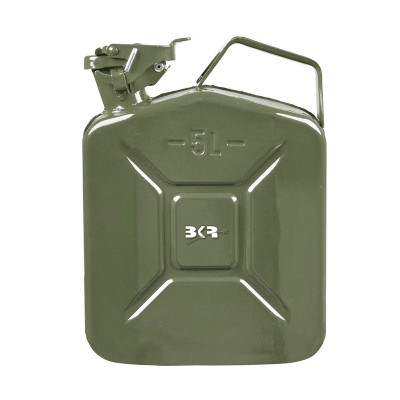 BKR® Premium 5L Metal Jerry Can – Heavy-Duty Fuel Storage for Generators, Jeeps & Vehicles | Wight 1.7 Kg | Colour May Vary CA0158