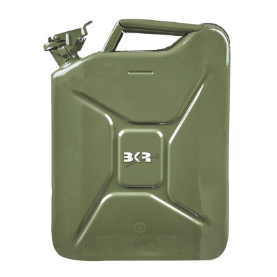 BKR® Premium 10-Liter Green Metal Jerry Can | Heavy-Duty Fuel Storage Container for Generators, Jeeps & Vehicles | Leak-Proof Design with Secure Closure | 2.7 kg | Colour May Vary CA0159