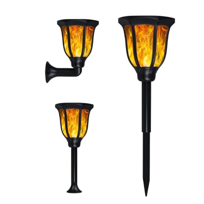 BKR® Solar Powered Garden Flame /Wall Pillar Light LG0644