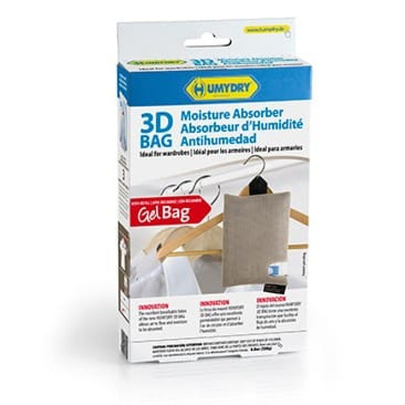 Humydry 3D Hanging Bag Cupboard 250g With Breathable 3D Bag Made In Spain HM0592 