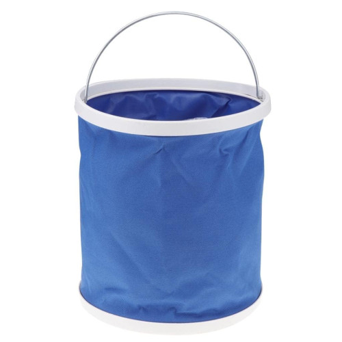 BKR 11L Waterproof Collapsible Bucket for Camping, Car Wash, Gardening & Travel – Foldable Portable Utility Pail with Steel Handle – Anti-Leak Oxford Cloth – Compact & Durable- TR0009