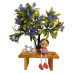 BKR Elderly Couple Showpiece Combo – Grandmother Knitting & Grandfather Reading on Wooden Bench with Blooming Trees – Sentimental Gift for Valentine’s Day, Anniversaries & Special Occasions-HM0418-2
