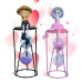 BKR Exclusive Valentine’s Day Special Home Decor Combo - Boy & Girl on Sand Timer Showpiece for Couples, Romantic Gift & Elegant Decoration- HM0420-5