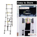 BKR Exclusive Double-Sided Telescopic Foldable Aluminium Ladder – 2m Height, Lightweight & Durable -HM0189