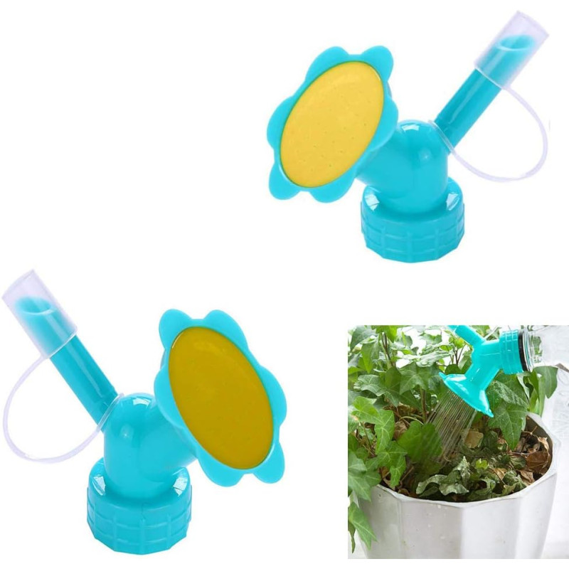 BKR® Bottle Cap Sprinkler, Plastic Dual Head Bottle Watering Spout, Bottle Watering Spout Bonsai Watering Can for Indoor Seedlings Plant, Garden Tool (4 Packs) – LG0382 