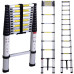 BKR Multi-Purpose Aluminum Telescopic Extension Ladder 10.5FT 3.2M Lightweight Foldable Step Ladder for Home and Professional Use- HM0677