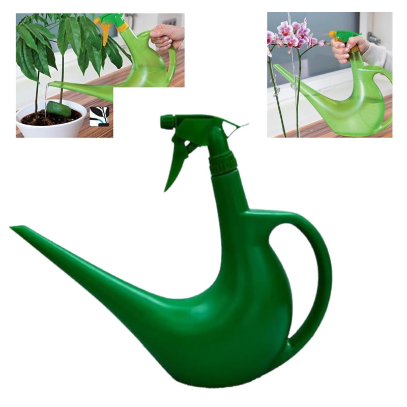 BKR Duck Shaped 2L Watering Can with Trigger Sprayer – Dual-Function Garden Watering Tool for Precise & Efficient Plant Care - LG0341 