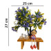 BKR Elderly Couple Showpiece Combo – Grandmother Knitting & Grandfather Reading on Wooden Bench with Blooming Trees – Sentimental Gift for Valentine’s Day, Anniversaries & Special Occasions-HM0418-2