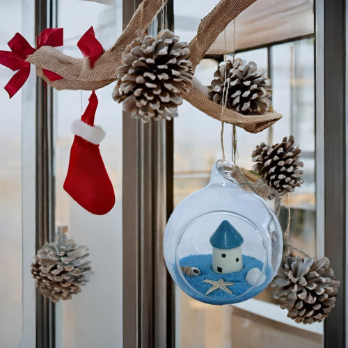 Glass Hanging Terrarium 3.5 Inch - HM0423