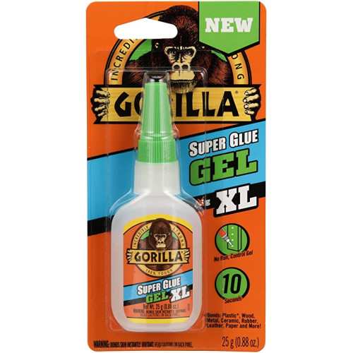 Gorilla Super Glue Gel XL, 25 Gram, Clear, (Pack of 1)