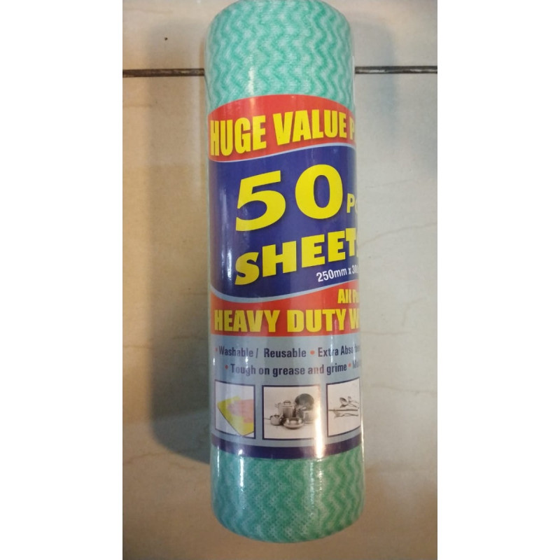 50 Pcs Cleaning Microfiber Cloth 250x300 mm-Green