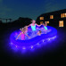 Bestway Color Wave Kids Swimming Pool – Inflatable Backyard Water Fun with LED Lights & Wave Generator – HM0460