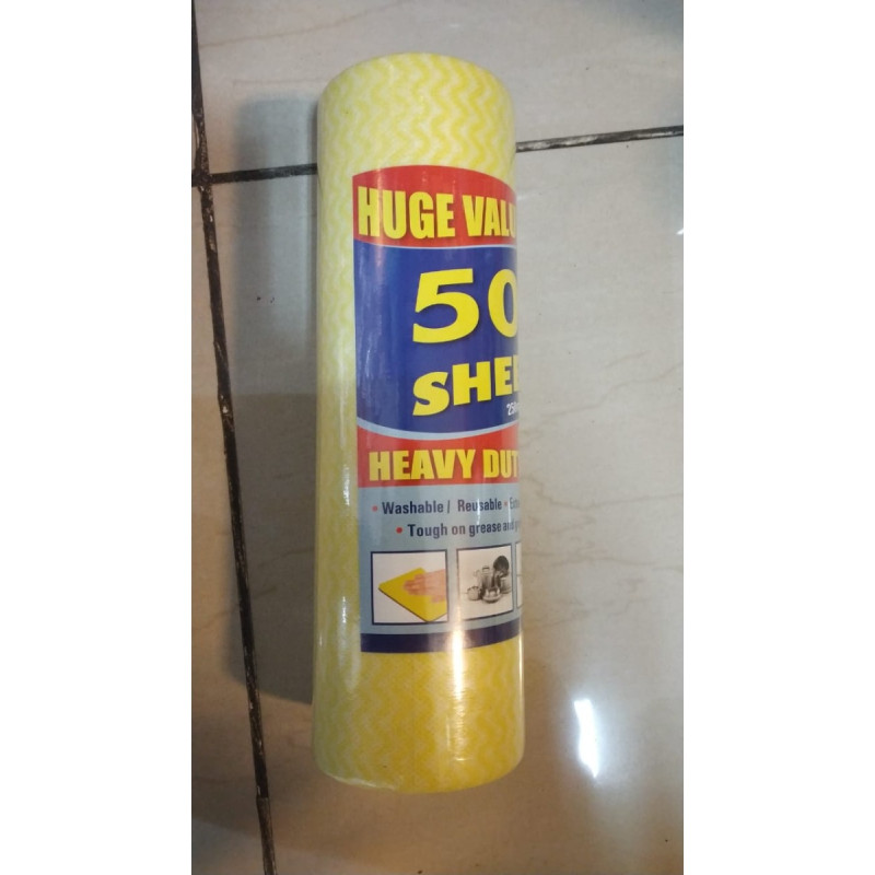 50 Pcs Cleaning Microfiber Cloth 250x300 mm-Yellow