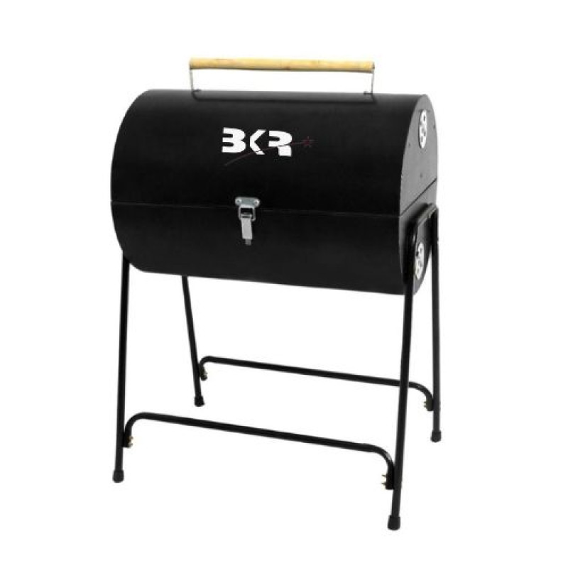 BKR Charcoal Barbeque (BBQ) Grill with 8 Skewers, Gloves, Tong & Charcoal Tray | High Temperature Sand Blasting Finish LG0939
