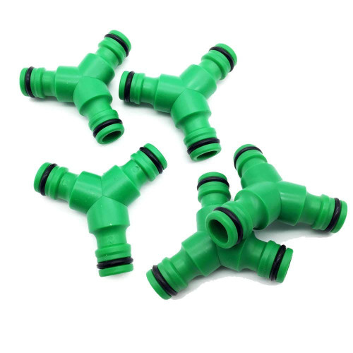 BKR® 3 Way Garden Lawn Hose Joint Connector Fitting Adapter 1/2 inch 5 pcs Set
