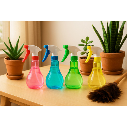 BKR Versatile Sprinkling Spray Bottle 4 pack– Multi-Color Handheld Spray Bottle for Plants, Cleaning, and Home Use, TR0012