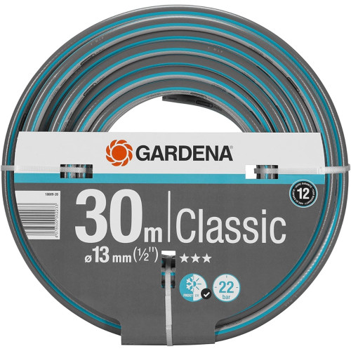 GARDENA 18009-20 Classic Garden Hose Pipe 1/2" x 30 MTR High flexibility