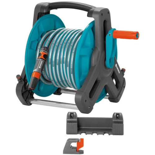 GARDENA 8009-20 Wall Mount Hose Reel Set with Hose