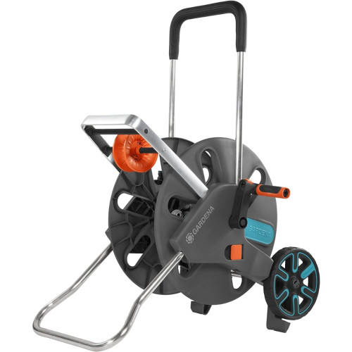 GARDENA 18520-20  AquaRoll L Easy Storage Saving Frost Proof  Hose Reel With Wheels 