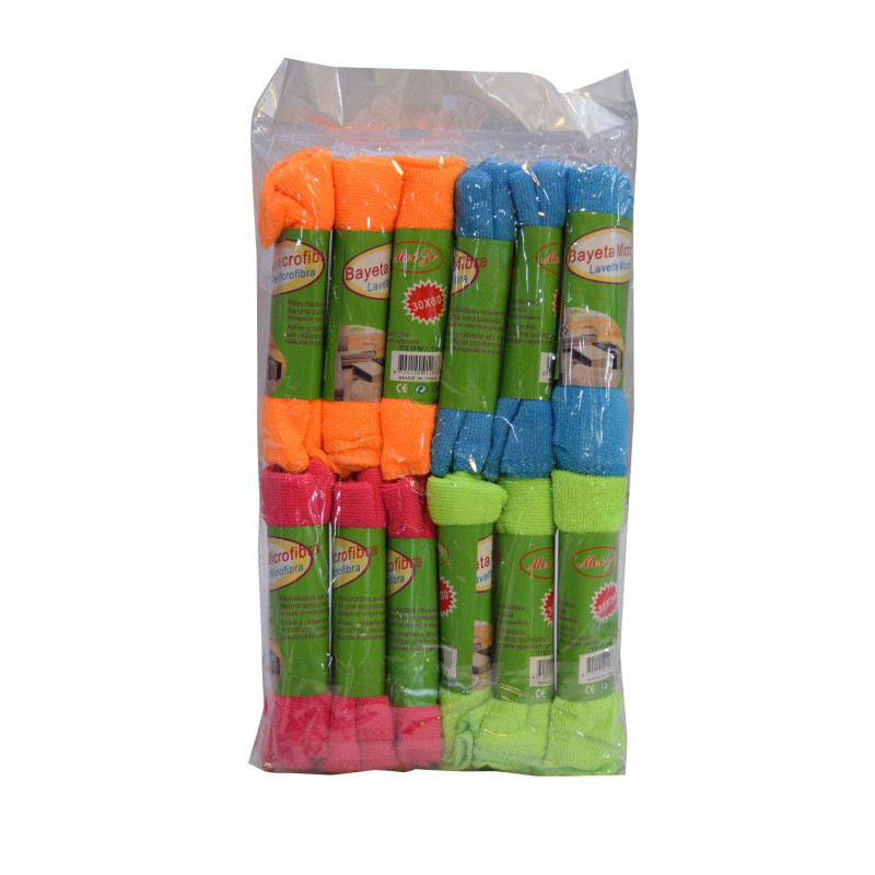 Microfiber Cleaning Cloth Set 12 Pcs 30x30cm