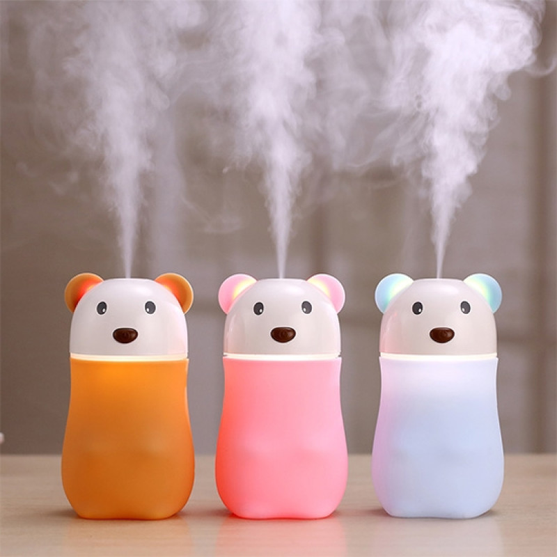  Lovely Bear Humidifier - Magic Diamond Cool Mist Essential Oil Diffuser with LED Night Light - Portable for Car, Office, and Home – HM0436