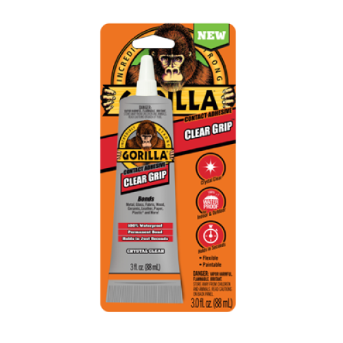 Gorilla 8040001 Clear Grip Contact Adhesive, 3 Oz, Clear HM0624