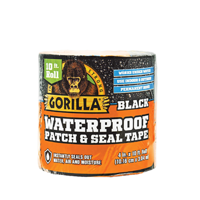 Gorilla Waterproof Patch & Seal Tape 4 inches x 10 Feet Black HM0628