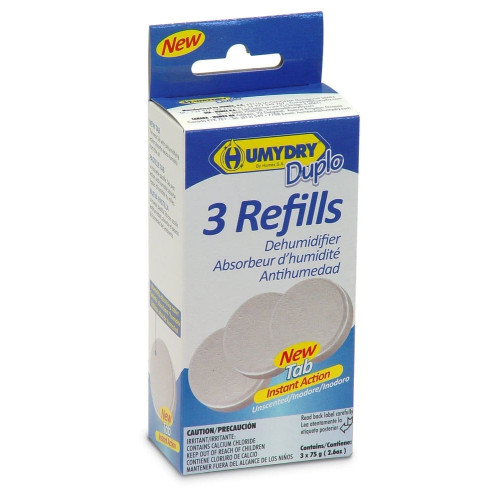 Humydry Duplo Moisture Absorber 3 Refill Pack Unscented 75g HM0597 
