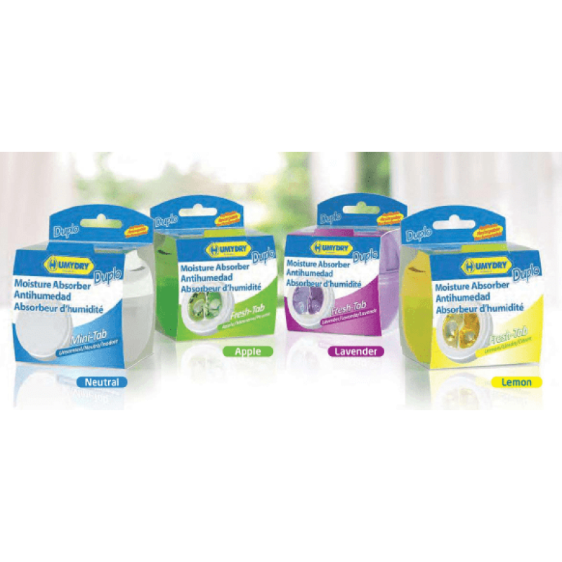 Humydry Duplo Moisture Absorber and Air Freshener 75g - Made in Spain (Lavender) 