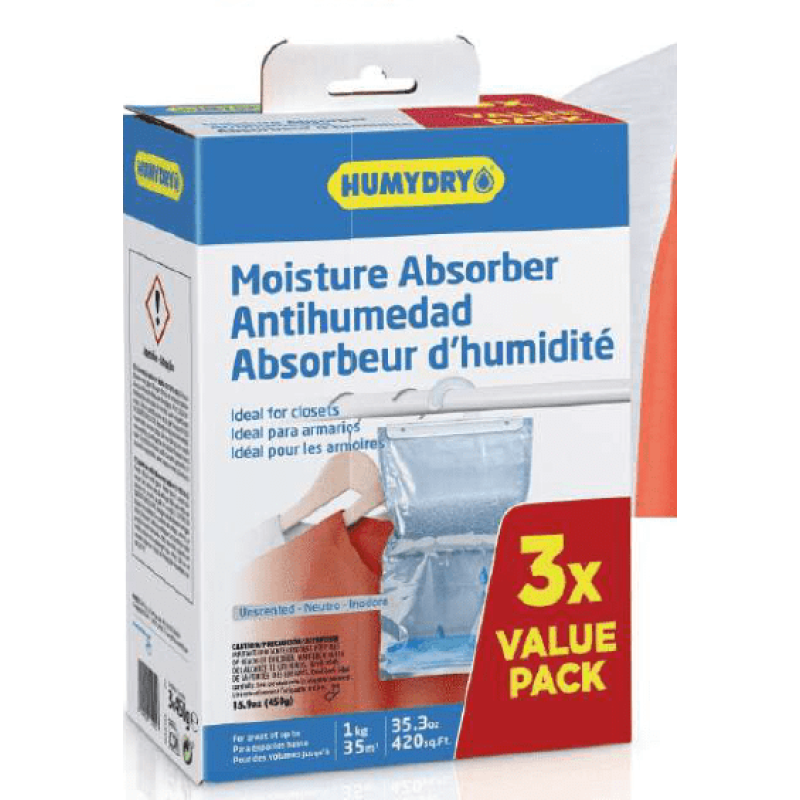 Humydry Hanging Bag Pack 3 x 450gm Made In Spain HM0595 