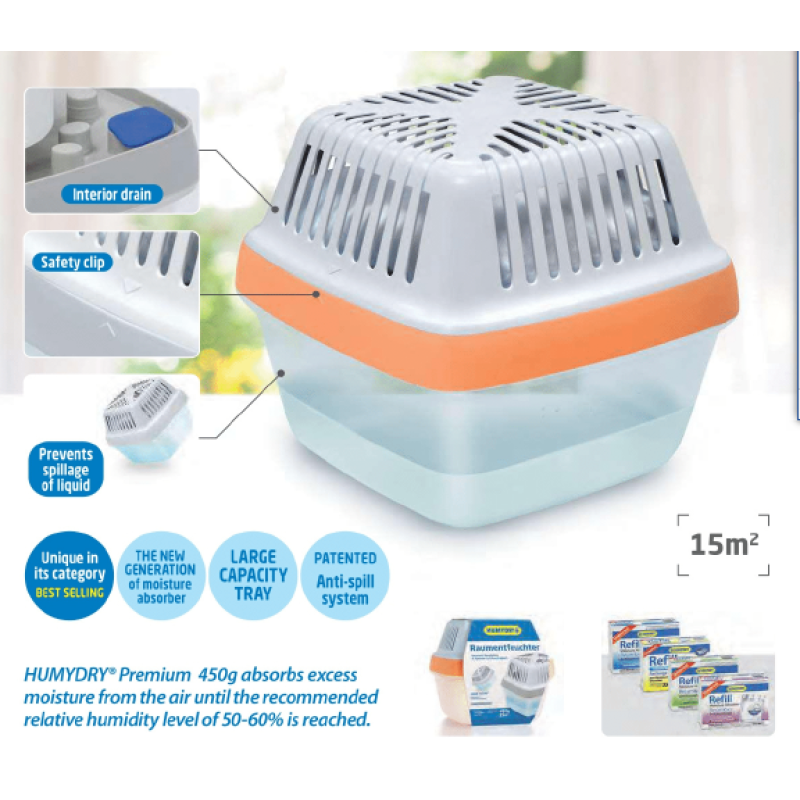HUMYDRY Premium Plus 450g Moisture Absorber Made In Spain HM0589 