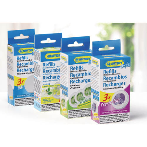 Humydry Duplo Moisture Absorber and Air Freshener Refill Tab, 75g, 3-Pack Apple HM0605 