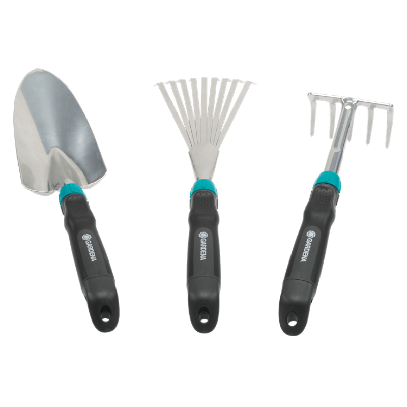 GARDENA 8964-30 Comfort Hand Tools Set, Hand Trowel , Flower Rake & Hand Rake
