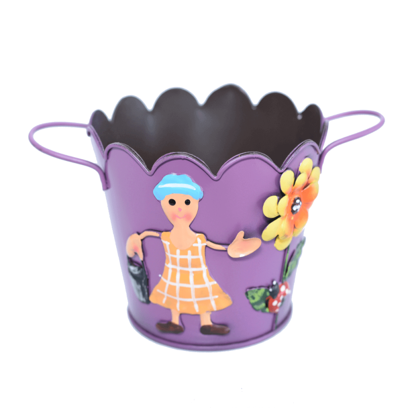BKR® Fancy Bucket with handle For Home Decor 6 Models assorted - 10 cm - LG0371