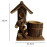 BKR® Wooden Pot House Pen Stand – Decorative Showpiece with Mini Planter and Stair Design for Home Office Garden Décor and Gifting LG0674