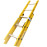 BKR 2 Section Compact Extension Aluminum Step Ladder 8m Full Height with Step Lock System and Anti-Slip Legs – 150 KG Capacity– HM0409