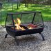 BKR® Premium Quality Portable Firepit with Stand Multi-functional Outdoor Firepit | 95 x 78 x 70 cm, 25kgs weight | High temperature Sand Blasted Metal Finish, Rust free material with 5 years Warranty| LG0937