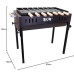 BKR® Terrace Garden Picnic Barbeque (BBQ) with 7 Skewers with Wooden Handle & 1 Metal Grill (Black) | Sand Blasting coating metal finish, Long Lasting & Durable HM0602