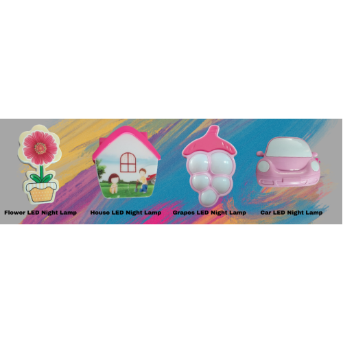 BKR LED Home Decoration Night Lamp 4pcs (Home/Car/Flower/Grapes)